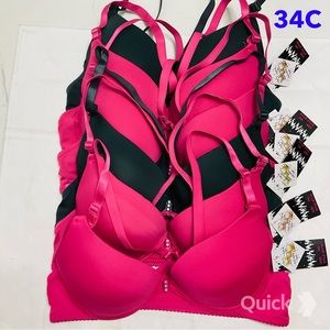 34C - NWT 6-pk Racer Back Contour Bras